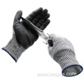 Hespax Sandy Nitrile Palm Coated Gloves Anti Cut